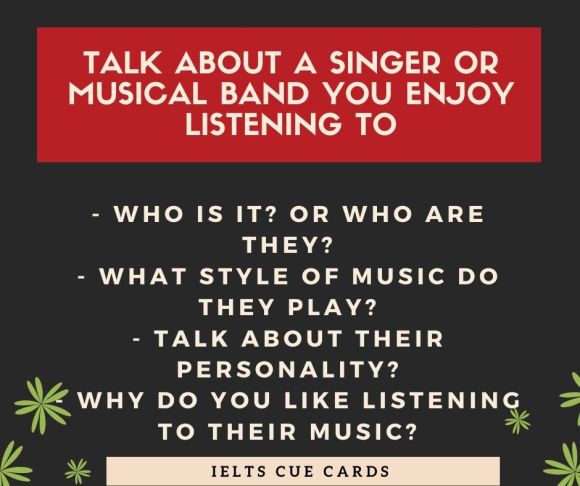 Talk about a singer or musical band you enjoy listening to ﻿